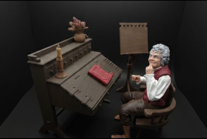 Lotr`dan Bilbo Diorama Figürü  küçük resim 4