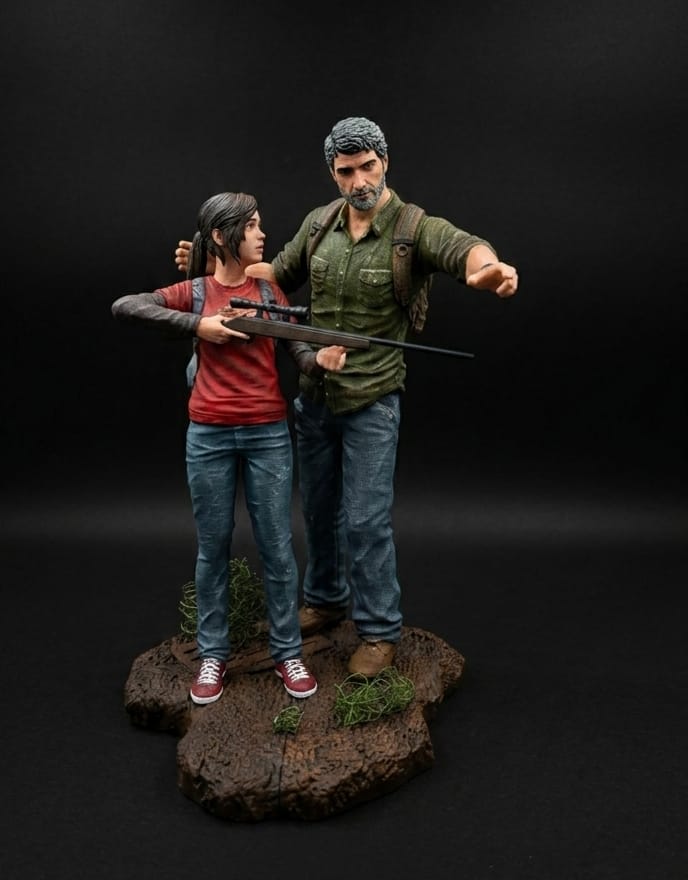 The last of Us Ellie ve Joel Diorama Figürü