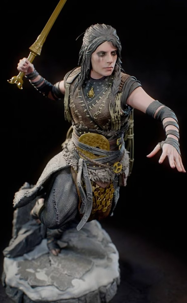 God of War Freya Figürü küçük resim 3